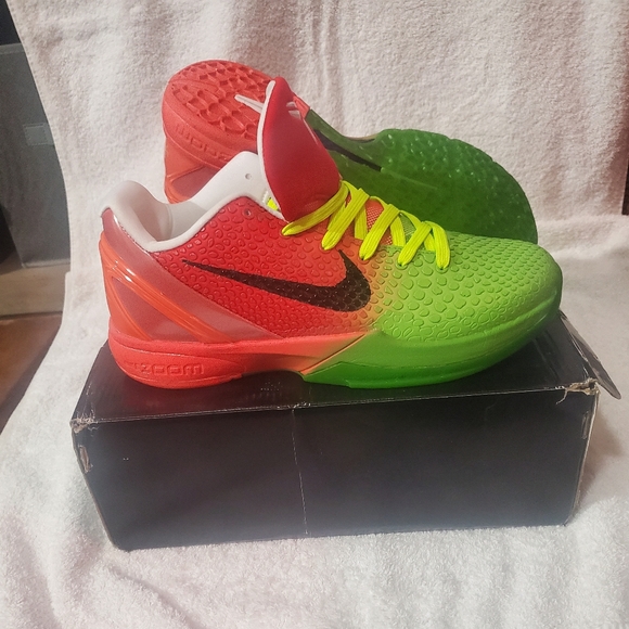 Nike Other - Nike Red and Green Athletic Shoes with Bold Design